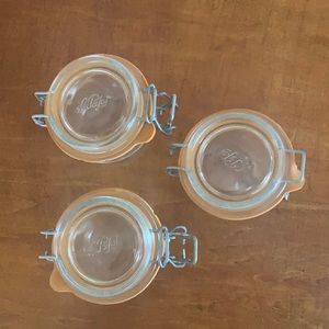 🌶🥬Three (3) Le Parfait Mason, Canning, Preserving Jars Farmhouse Kitchen…